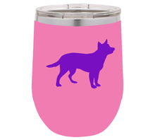 Load image into Gallery viewer, Australian Cattle Dog 12 oz Vacuum Insulated Stemless Wine Glass