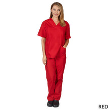 Load image into Gallery viewer, Dark Navy Blue- Natural Uniforms Unisex Solid V-Neck Scrub Set