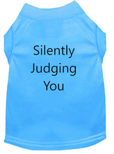 Load image into Gallery viewer, Silently Judging You Dog Shirt Bermuda Blue