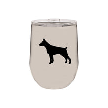Load image into Gallery viewer, Doberman Pinscher 12 oz Vacuum Insulated Stemless Wine Glass
