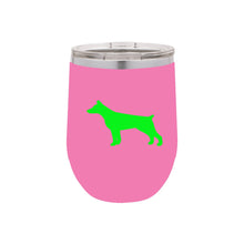Load image into Gallery viewer, Doberman Pinscher 12 oz Vacuum Insulated Stemless Wine Glass