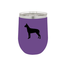 Load image into Gallery viewer, Great Dane 12 oz Vacuum Insulated Stemless Wine Glass