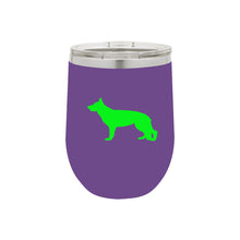 Load image into Gallery viewer, German Shepherd 12 oz Vacuum Insulated Stemless Wine Glass