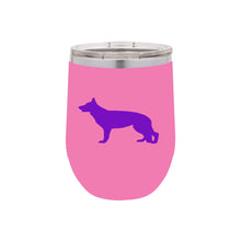 Load image into Gallery viewer, German Shepherd 12 oz Vacuum Insulated Stemless Wine Glass