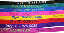 Load image into Gallery viewer, 1 Have A Name Embroidered On Your Webbing Leash