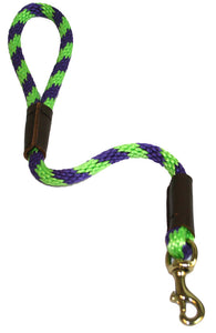 1/2" Solid Braid Traffic Lead Lime Green/Purple Spiral