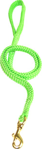 5/8" Flat Braid Snap Lead Lime Green