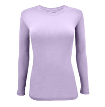Load image into Gallery viewer, Natural Uniforms Women's Under Scrub Long Sleeve Crew Neck  T-Shirt Lavender