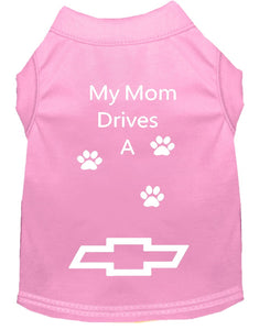 Baby Pink Dog Shirt- My Dad/ Mom Drives A