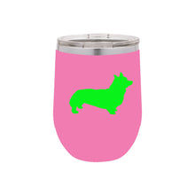Load image into Gallery viewer, Pembroke Welsh Corgi 12 oz Vacuum Insulated Stemless Wine Glass