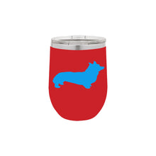 Load image into Gallery viewer, Pembroke Welsh Corgi 12 oz Vacuum Insulated Stemless Wine Glass