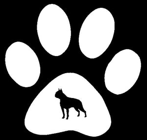 Paw Breed Boston Terrier Dog Decal