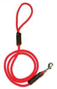 1/4" Solid Braid Round Snap Lead Red
