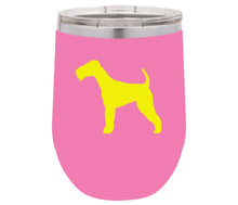 Load image into Gallery viewer, Airedale 12 oz Vacuum Insulated Stemless Wine Glass