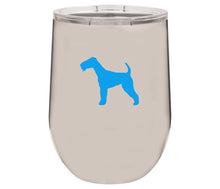 Load image into Gallery viewer, Airedale 12 oz Vacuum Insulated Stemless Wine Glass