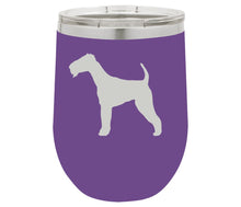 Load image into Gallery viewer, Airedale 12 oz Vacuum Insulated Stemless Wine Glass