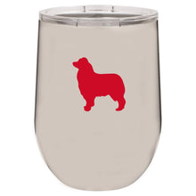 Load image into Gallery viewer, Australian Shepherd 12 oz Vacuum Insulated Stemless Wine Glass