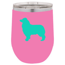 Load image into Gallery viewer, Australian Shepherd 12 oz Vacuum Insulated Stemless Wine Glass