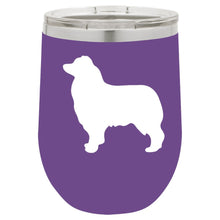 Load image into Gallery viewer, Australian Shepherd 12 oz Vacuum Insulated Stemless Wine Glass