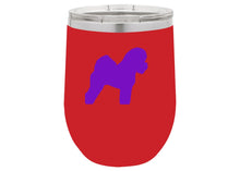 Load image into Gallery viewer, Bichon Frise 12 oz Vacuum Insulated Stemless Wine Glass