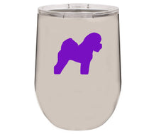 Load image into Gallery viewer, Bichon Frise 12 oz Vacuum Insulated Stemless Wine Glass