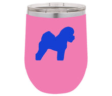 Load image into Gallery viewer, Bichon Frise 12 oz Vacuum Insulated Stemless Wine Glass