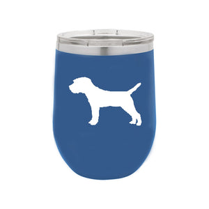 Border Terrier 12 oz Vacuum Insulated Stemless Wine Glass