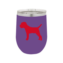 Load image into Gallery viewer, Border Terrier 12 oz Vacuum Insulated Stemless Wine Glass