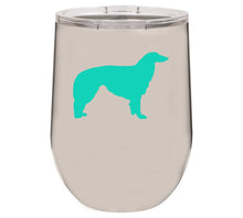 Load image into Gallery viewer, Borzoi 12 oz Vacuum Insulated Stemless Wine Glass