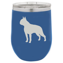 Load image into Gallery viewer, Boston Terrier 12 oz Vacuum Insulated Stemless Wine Glass