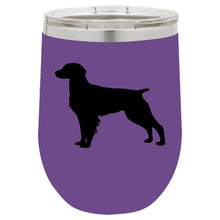 Load image into Gallery viewer, Brittany Spaniel 12 oz Vacuum Insulated Stemless Wine Glass
