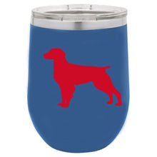 Load image into Gallery viewer, Brittany Spaniel 12 oz Vacuum Insulated Stemless Wine Glass
