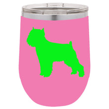 Load image into Gallery viewer, Brussels Griffon 12 oz Vacuum Insulated Stemless Wine Glass