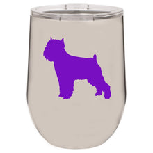 Load image into Gallery viewer, Brussels Griffon 12 oz Vacuum Insulated Stemless Wine Glass