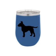 Load image into Gallery viewer, Bull Terrier 12 oz Vacuum Insulated Stemless Wine Glass