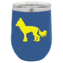 Load image into Gallery viewer, Chinese Crested 12 oz Vacuum Insulated Stemless Wine Glass