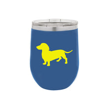 Load image into Gallery viewer, Dachshund 12 oz Vacuum Insulated Stemless Wine Glass