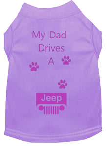 Lavender Dog Shirt- My Dad/ Mom Drives A