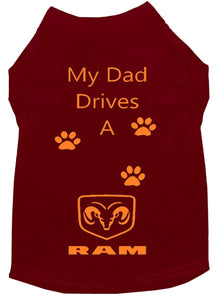 Maroon Dog Shirt- My Dad/ Mom Drives A