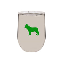 Load image into Gallery viewer, French Bulldog 12 oz Vacuum Insulated Stemless Wine Glass