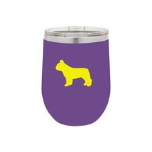 Load image into Gallery viewer, French Bulldog 12 oz Vacuum Insulated Stemless Wine Glass
