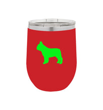 Load image into Gallery viewer, French Bulldog 12 oz Vacuum Insulated Stemless Wine Glass