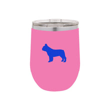 Load image into Gallery viewer, French Bulldog 12 oz Vacuum Insulated Stemless Wine Glass