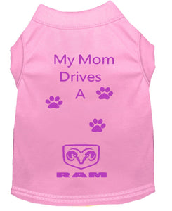 Baby Pink Dog Shirt- My Dad/ Mom Drives A