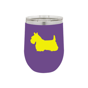 Scottish Terrier 12 oz Vacuum Insulated Stemless Wine Glass