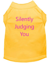 Load image into Gallery viewer, Silently Judging You Dog Shirt Sunshine Yellow