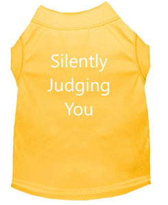 Silently Judging You Dog Shirt Sunshine Yellow