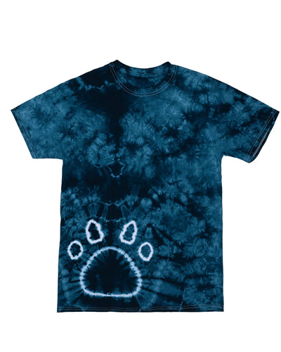 Tie-Dye Paw Print T Shirt Navy Blue