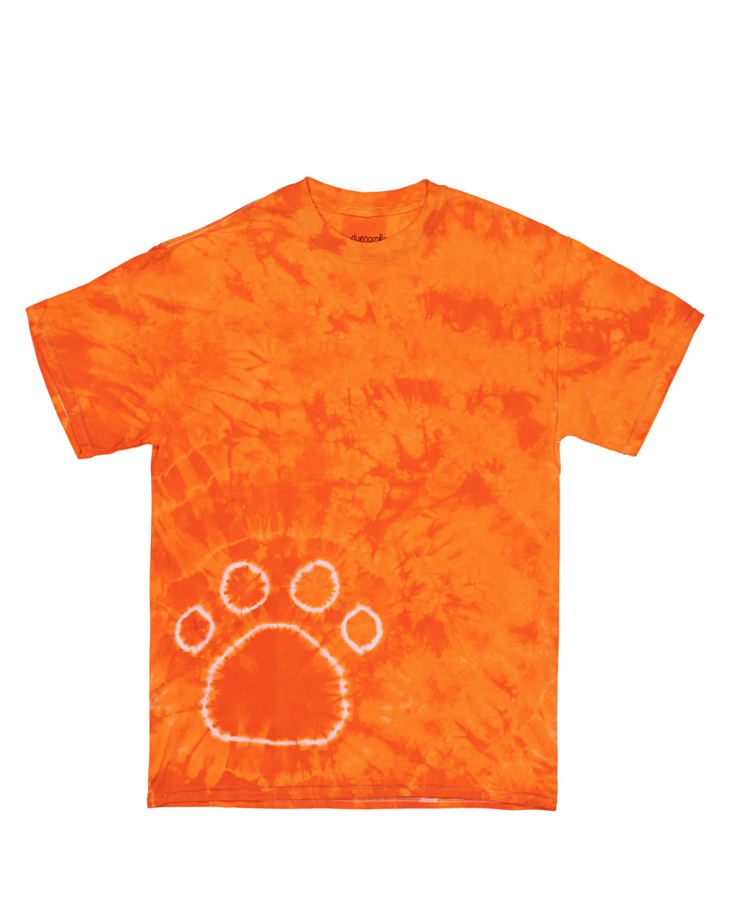 Tie-Dye Paw Print T Shirt Orange