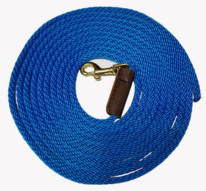 1/4 Solid Braid (Round) Long Line / Check Cord Blue/Orange Spiral